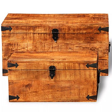 XINGLIEU Baule portaoggetti Marrone,2 unità, Baule portaoggetti in Legno, Tavolo supplementare, 70 x 35 x 35 cm