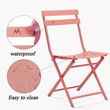 Set da tavolo e sedie da giardino, set da bistrot per patio, impermeabile, in metallo, colore: grigio