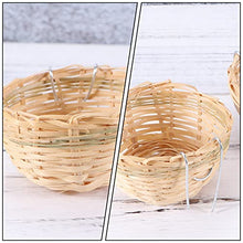 Yardwe 7Pcs di bambù Nido di Uccello Handmade Nido di Uccello con Ganci Colibrì Casa Canarino Rondine Finch di Pasqua Rustico Casa Colonica di Nidificazione Decorazione