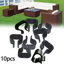 Clip 10pcs Rattan Mobili Divani in Rattan Sezionali Connettore Sedia Fastners Clip Garden Grave Decorazione Esterna Delle Decorazioni Per Il Giardino Mobili (nero-media)