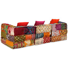 vidaXL Divano Modulare 12 pz in Tessuto Motivo Patchwork Arredo Salotto Lounge