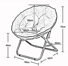 HPLL pieghevole sedia da campeggio Rotondo Adulto Rinforzo Pratica Sedia Pieghevole/Ufficio Siesta Schienale Luna Sedia