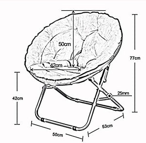 HPLL pieghevole sedia da campeggio Rotondo Adulto Rinforzo Pratica Sedia Pieghevole/Ufficio Siesta Schienale Luna Sedia