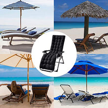 Stecto - Cuscino per sedia a sdraio, antiscivolo, morbido, cuscino di ricambio per chaise longue da giardino, per viaggi e vacanze, per ambienti interni ed esterni, JJ0115102042_BK_EU, Nero