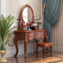 YaGFeng Dressing Table Retro in Legno Banco di Cosmetici Vanità Specchio E Ragazze Vestirsi Tavolo con Quattro Cassetti per Camera Trucco Gioielleria Bagagli (Color : White, Size : 108x45x156cm)