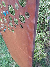 Zen Man 031918-3 - Paravento in metallo con sfera di vetro, per giardino, decorazione da giardino, in acciaio INOX, 180 x 75 cm
