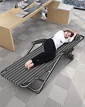 Sedia a sdraio pieghevole reclinabile da giardino, sedia a sdraio a gravità zero, regolabile, per esterni, supporto nero, 200 kg
