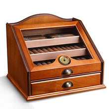 Cigar Humidor, Solida Cassa di Legno del Sigaro di Alta capacità Cigar Humidor con La Temperatura Igrometro/Umidificatore (330 * 290 * 275Mm)
