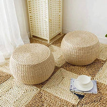 LZZJIAJU Resto del Piede, poggiapiedi, Cambiamento Scarpe Panchina, Cuscino Tessuto Paglia, Rotonda Handmade dell'ammortizzatore del Cuscino, Presidente Tatami Cuscino, Tappetini, Maglia Home Decor