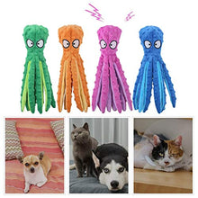 ASFD 8 Gambe Polpo Morbido Peluche farcito Cane Giocattolo Gioco all'aperto interattivo Verde cigolante