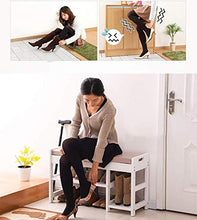 YANG 2 Livello del Pattino tormenta Cambio di Scarpe Panca Bagagli Petto Imbottito Poggiapiedi Ottomana Guardaroba Dressing Table Sgabello Carico 250kg (Size : L/64CM)