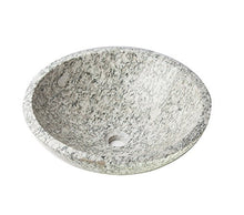 Yuchengstone Grande lavabo in pregiato granito, verde chiaro con bellissimo motivo, pezzo unico, dimensioni: diametro cm 43 cm, altezza 14,4 cm, peso: ca. 13 kg