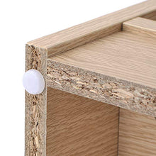 WGYDREAM Comodino Comodino Cassettiera in Legno di Quercia con Gambe in Metallo Armadio Comodino Armadietto Fisso per Backplane per Camera da Letto, Bagno, Soggiorno