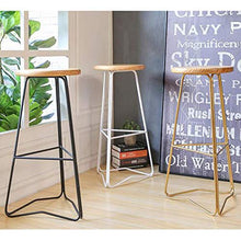 HLL Sgabelli, Casa Elegante Della Famiglia Di Legno Sgabello Bar con Poggiapiedi Casuale Moderna Seggiolone per Counter Cafe Cucina Colazione Bar,75 cm,75 cm