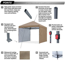 ABCCANOPY Gazebo pop-up 2 x 2 m con due pareti del sole completamente impermeabile commerciale rifugio istantaneo, borsa con ruote, 4 pali