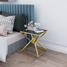 Comodino Nordic Ins Camera da Letto Piccolo tavolino Semplice e Moderno Creativo Angolo in Ferro battuto Cuscinetto da Tavolo 300KG-58x40x50cm FANJIANI