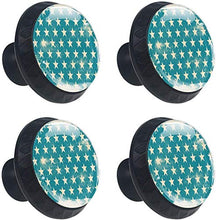 Stelle blu patriottico grunge Pomelli per Porta Set di 4 Pomelli per Mobili Manopole per Cassetti Cucina Armadio Vetro