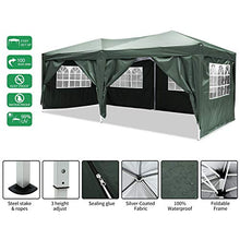 YUEBO Gazebo 6x3 Impermeabile Gazebo Pieghevole Professionale Gazebo Impermeabile con pareti Tenda Gazebo Campeggio Tendone per Feste, Verde