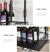 Classico Cucina Bagagli Organizzazione Metallo Ferro Wine Rack Bagagli mensola del Vino di Champagne di Vetro Calici Calici Bottle Holder Wine Rack for la Famiglia e Bar (Dimensioni: 120 × 30cm)