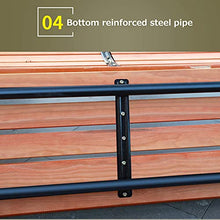 GaoF Panchine da Giardino da Esterno Panchine da terrazza per Il Tempo Libero, panchina Resistente alle intemperie con Gambe in Alluminio e Legno di Pino anticorrosivo, Comoda panchina a 2 posti con