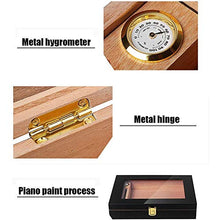 TGhosts Cigar Humidor, Fatto a Mano Cigar Humidor, Piano di Vernice con Finestra di visualizzazione, Box Desktop con umidificatore e igrometro