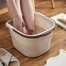 WRJ Pediluvio Massaggiatore Portatile Lavello in Materiale Sintetico Piedi Vasca Secchio con Coperchio E Manico Pediluvio Pediluvio,1