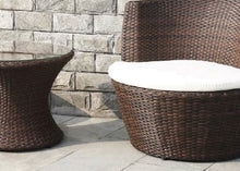 Bagno Italia Arredo per Esterno Set con tavolino e Due poltrone Rattan Cuscini Inclusi Arredamento Giardino Moderno I
