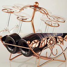 FAGavin Iron Sun Flower Red Wine Doppio Bottiglia/Coppa Staffa Stabile Stabile Wine Cabinet Galvanotecnica Decorazione Decorazione di Moda