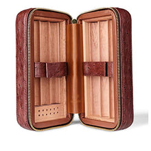 Liang Yu Cigar Humidors - Scatola di sigari Portatile 6 Pezzi Scatola di Sigaro in Pelle di Coccodrillo Stick: 20x11x8,5 cm Cedro Spagnolo Contenitore di immagazzinaggio (Color : Wine Red)