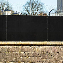 FANGJIE Copertura per Balcone 75x900cm Permeabile Balcone Privacy con Fascette e funi per recinzioni da Giardino, Balcone, Nero