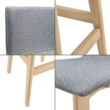 [en.casa] Sgabello da Bar Triglav Set di 2 Pezzi Altezza Sedile 75 cm Tessuto Imbottito Gambe in Legno di Faggio Grigio