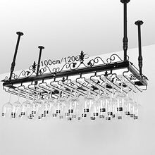 GJSN Scaffale per Vino, Ferro Battuto Nero/Bronzo Portavolo Regolabile la Gravità Regolabile Può Appendere Una Varietà Di Tazze a Forma Di Fiore Europeo 100 Cm: 10 Slot Hang 40 Tazze 120 Cm: 12 Slo