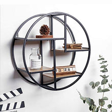 &ripiano di stoccaggio Parete Ferro Scaffale, rotonda galleggiante Mensola bagagli supporto della cremagliera Dispensa Soggiorno Camera da letto Cucina Scaffale di finitura