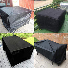 litulituhallo - Copertura impermeabile per mobili da giardino, quadrata, per tavolo e sedie in rattan, colore: nero, 250 x 250 x 90 cm
