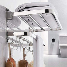 WLVG Portasciugamani per Bagno a Parete, portasciugamani in Acciaio Inox con Barre portasciugamani, portasciugamani Montato a Parete, mensola portasciugamani, 80 cm