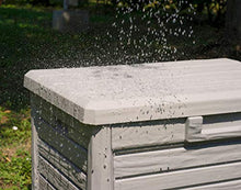 Cassapanca da giardino con capacità di 120 litri, richiudibile, in plastica, misura S, 73 x 50,5 x 46,5 cm