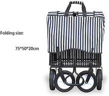 HJBH Portable Carrello, Pieghevole Outdoor Utility Wagon, Carrello a Mano Multifunzione con Tasche Laterali e soffitto Adatto for Picnic Parco Garden Beach (Color : B)