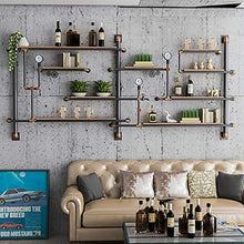 MoDi Wine Rack Retro Style Industriale Tubo di Acqua A Parete Vino Rack (L120 * W20 * H80cm)