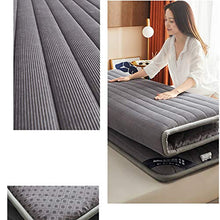 QXTT Materasso Letto Futon Matrimoniale E Singolo Pieghevole E Arrotolabile Materassi da Terra Alto Futon Trapuntato Salvaspazio per Campeggio Balconi Picnic,Grey-150 * 200cm