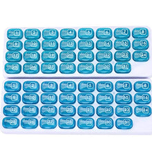 DOITOOL Contenitore per pillole da viaggio 31 griglie tipo tastiera pillola caso plastica pillola scatola pratica pillola contenitore blu