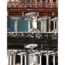 CCLLA Scaffale per Vino da Parete, portabicchieri sospeso, portaoggetti per mensole a Muro, portabottiglie Rustico, Design Industriale per la casa