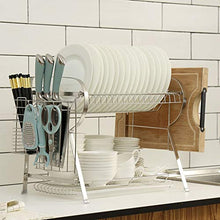 &ripiano di stoccaggio Mensole da cucina, scolapiatti Scaffale portautensili a doppio strato in acciaio inossidabile Scaffale di finitura