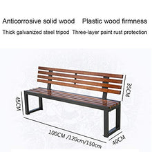 Panchina da giardino con panca da giardino con schienale, Legno massiccio anticorrosivo a 3 posti Sedia da portico per il tempo libero resistente alle intemperie, La capacità di carico è di 880 lbs