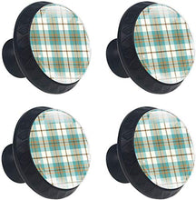 Tartan scozzese verde scozzese Pomelli per Porta Set di 4 Pomelli per Mobili Manopole per Cassetti Cucina Armadio Vetro