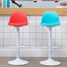 W-J-S Sedia da Bar Moderna Sgabello Girevole in Altezza Regolabile in Altezza con Poggiapiedi Robusta Base Circolare in Acciaio Cromato Bianco Sgabelli da Bar da Cucina per La Casa(Color:Verde)