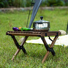 Tavolo pieghevole per esterni in legno di faggio, tavolo da campeggio quadrato in legno, tavolo da giardino, terrazza, 60 x 45 cm, adatto per attività all'aperto e all'aperto