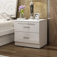Comodino Moderno Semplice, mobiletto for Montaggio Vernice Bianca Camera da Letto Mini Cassettiera portaoggetti Peso 400 kg-55x41x49 cm FANJIANI