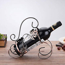 Tabletop Free Standing Wine Rack Display Iron Retro Wine Bottle Holder Stand for Bar, Wine Cellar, Basement, Cabinet, Pantry Portable Modern Minimalist Design for Wine Lovers