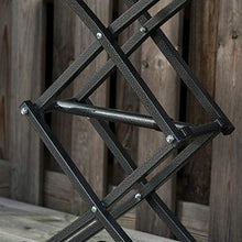 Outsunny Tavolino Pieghevole da Giardino in Metallo e PE, Altezza Regolabile su 4 Livelli, Nero e Bianco, 64x46x34-64cm