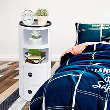 HYM 4 Strati Camera da Letto Comodino Lato Comodino Lato estremità, Organizzatore di Stoccaggio A Pavimento Multifunzionale